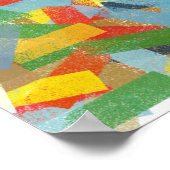 Spaß Farbenfrohe Paint Daub Rectangle Abstrakte Ku Poster (Ecke)