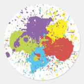 Spaß Farbenfrohe Paint Splash Stickers (Vorderseite)