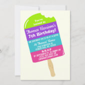 Spaß farbenfrohe Popsität jedes Alters Sommer Gebu Einladung (Vorderseite)