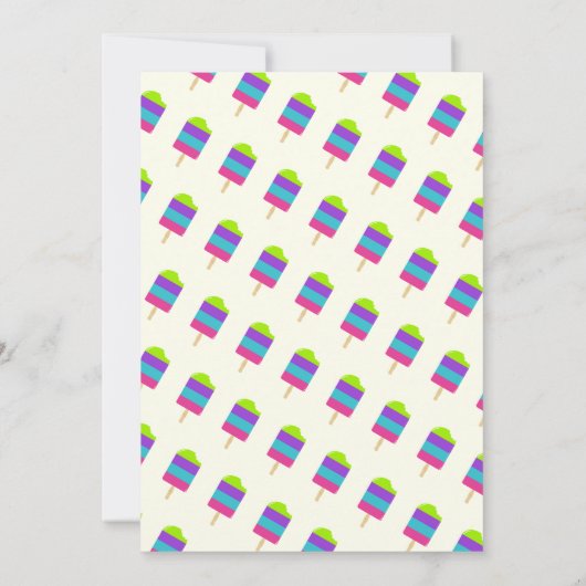 Spaß farbenfrohe Popsität jedes Alters Sommer Gebu Einladung (Rückseite)