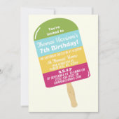 Spaß farbenfrohe Popsität jedes Alters Sommer Gebu Einladung (Vorderseite)