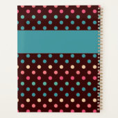 Spaß Farbenfrohe Punkte Multicolor Trendy Monogram Planer (Rückseite)