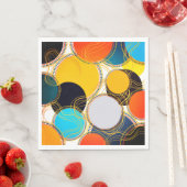 Spaß Farbenfrohe Retro Abstrakt Freeform Party Serviette (Beispiel)