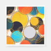Spaß Farbenfrohe Retro Abstrakt Freeform Party Serviette (Vorderseite)