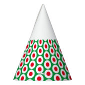 Spaß Farbenfrohe rote, grüne, zentrische Kreise Partyhütchen (Links)