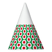 Spaß Farbenfrohe rote, grüne, zentrische Kreise Partyhütchen (Rechts)