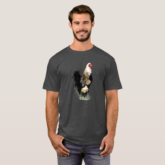 Spaß Farbenfrohe Schwarz-Weiß-Roster, Hühnchen T-Shirt (Vorne ganz)