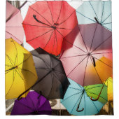 Spaß Farbenfrohe Schwimmschirme Duschvorhang (Vorderseite)