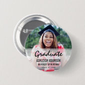 Spaß Farbenfrohe Silhouetten | Graduierungspartei Button (Vorne & Hinten)