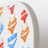 Spaß Farbenfrohe Sommerschwimmbad Personalisiert B Pickleball Schläger (Linke Seite)