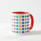 Spaß, farbenfrohe Spielkarten-Muster für den Anzug Tasse (VorderseiteRechts)