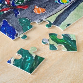 Spaß farbenfroher Blauwald & Grünwald Puzzle (Seite)