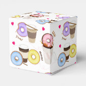 Spaß Farbenfroher Kaffee & Donut Geschenkschachtel (Rückseite)