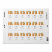 Spaß, farbenfroher Sommer Orangenpopulationen & Or Adressaufkleber (Vorne)