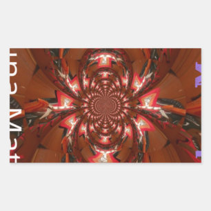 Spaß farbenfrohes afrikanisches Design Rechteckiger Aufkleber