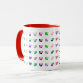 Spaß Farbige Personalisierte Monogramm oder Alter Tasse (Vorderseite Links)