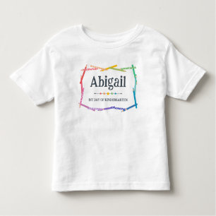 Spaß Farbige Stifte Stars 1. Tag am Schulnamen Kleinkind T-shirt