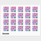 Spaß farbiges Glück Geburtstag Polka Dots Stickers (Blatt)