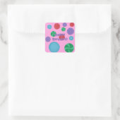 Spaß farbiges Glück Geburtstag Polka Dots Stickers (Tasche)