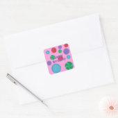 Spaß farbiges Glück Geburtstag Polka Dots Stickers (Umschlag)