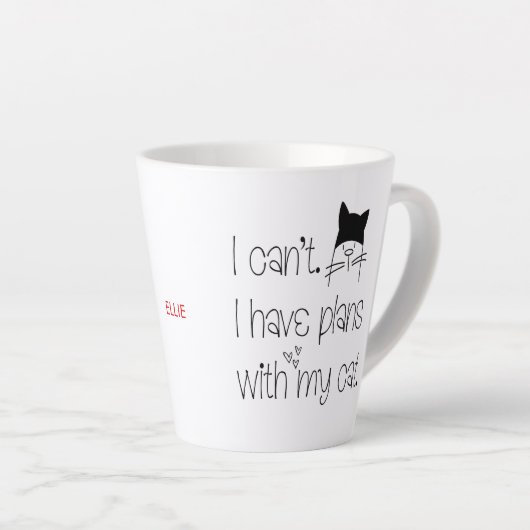 Spaß Feline Entschuldigung, ich kann keine Pläne m Milchtasse (Rechte Ecke)