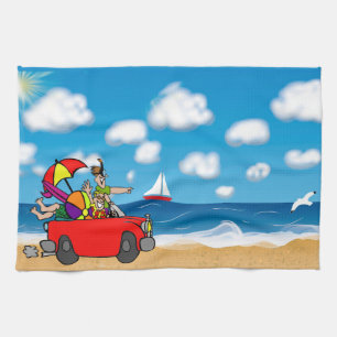 SPASS-FERIEN-STRASSEN-STRAND-REISE, FREUND-TUCH KÜCHENTUCH