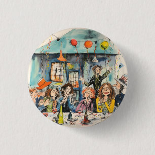 Spaß, Fest-Illustration Button