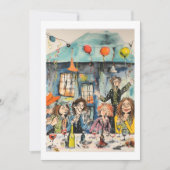 Spaß, Festillustration Einladung (Vorderseite)