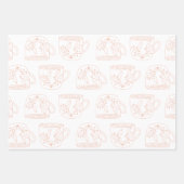Spaß Festive Korallenfarbe F1B9A3 Wrapping Paper Geschenkpapier Set (Vorderseite 3)