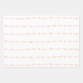 Spaß Festive Korallenfarbe F1B9A3 Wrapping Paper Geschenkpapier Set (Vorderseite 2)