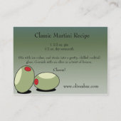 Spaß, festliche Martini (Cocktail) Visitenkarte (Rückseite)