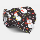 Spaß Festlicher Snowman Weihnachten Winter Krawatte (Gerollt)