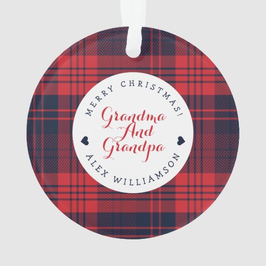 Spaß, festliches rotes kariertes ornament (Rückseite)