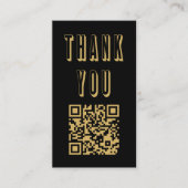 Spaß fett danke Gold QR Code Einschließungskarte Begleitkarte (Vorderseite)