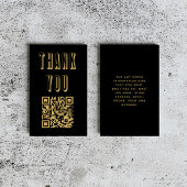 Spaß fett danke Gold QR Code Einschließungskarte Begleitkarte