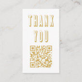 Spaß fett groß danke Gold QR-Code Begleitkarte (Vorderseite)