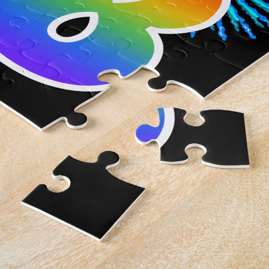 Spaß-Feuerwerke + Regenbogen-Muster "78" Puzzle (Seite)