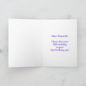 Spaß-Feuerwerke + Regenbogen-Muster "90" Karte (Innenseite)