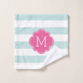 Spaß-Flamingo-Muster Badhandtuch Set (Waschlappen)