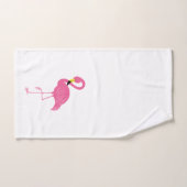 Spaß-Flamingo-Muster Badhandtuch Set (Handtuch)