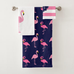 Spaß-Flamingo-Muster Badhandtuch Set