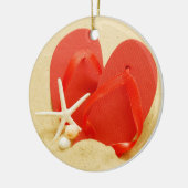 Spaß-Flipflops Keramik Ornament (Links)