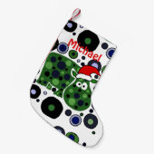 Spaß-Flusspferd-Kunst-abstrakter WeihnachtsStrumpf Kleiner Weihnachtsstrumpf (Vorderansicht (hängend))