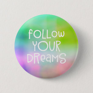 Spaß folgen Sie Ihrem Wunschzettel auf Regenbogen Button