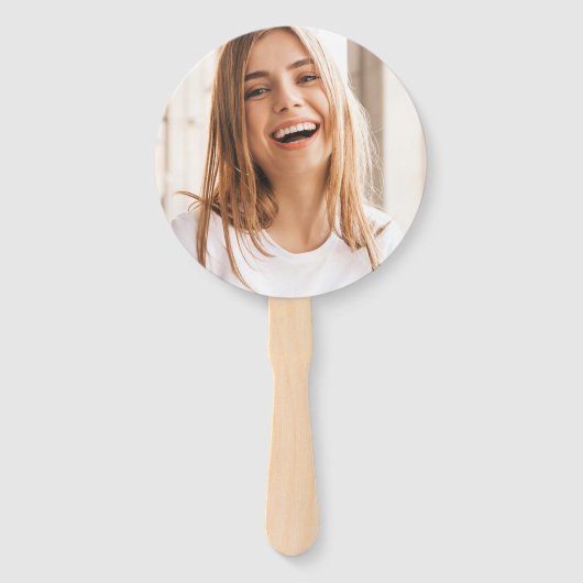 Spaß-Foto-Gesicht auf einem Stick-Brautparty-Prop Fächer (Rückseite)