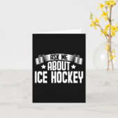 Spaß Frag mir über Eishockey - Eishockey-Spieler Karte (Gelbe Blume)