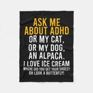Spaß Fragte mich über Adhd Autismus Mental Health Fleecedecke