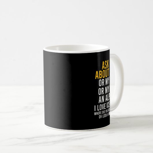 Spaß Fragte mich über Adhd Autismus Mental Health Kaffeetasse (VorderseiteRechts)