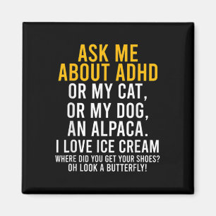 Spaß Fragte mich über Adhd Autismus Mental Health  Magnet