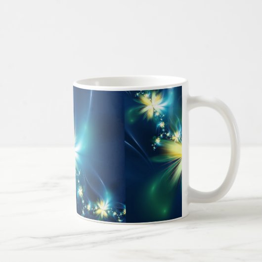 Spaß-Fraktal-Blumen-Tasse Kaffeetasse (Rechts)